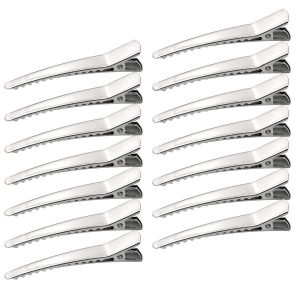 50 Pack 2.36 inches Hair Clips,  Silver Metal Alligator Hair Pins Teeth Bows Hair Clips Hairdressing Salon Hair Grip DIY Accessories Hairpins for Women, Girls and Hairdresser Sliver