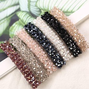 Elegant Hair Clips Fashion Hair Barrettes for Women and Girls, Sparkly Glitter Rhinestones Flowers Hairpin French Style Hairclips Vintage Hair Accessoires for Women